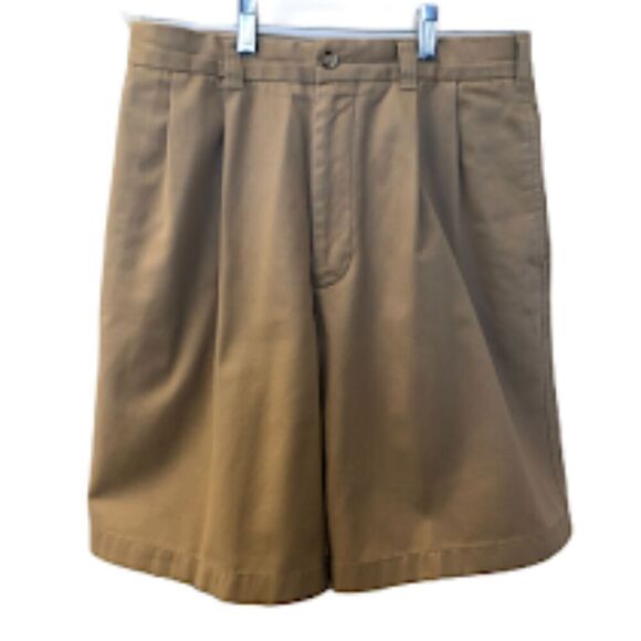 Daniel Cremieux Men's Tan Bermuda Golf Shorts Pleated Front Casual Size 32 - Picture 3 of 7